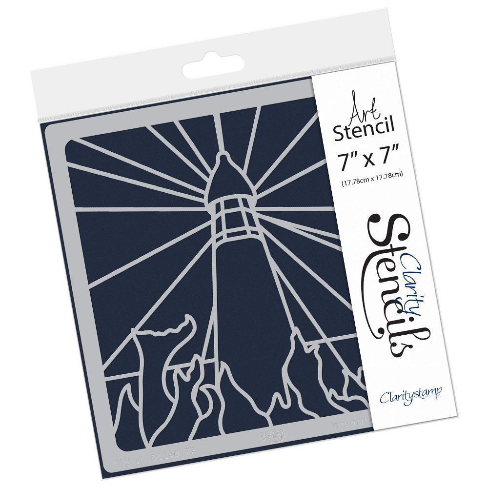 Lighthouse 7" x 7" Stencil