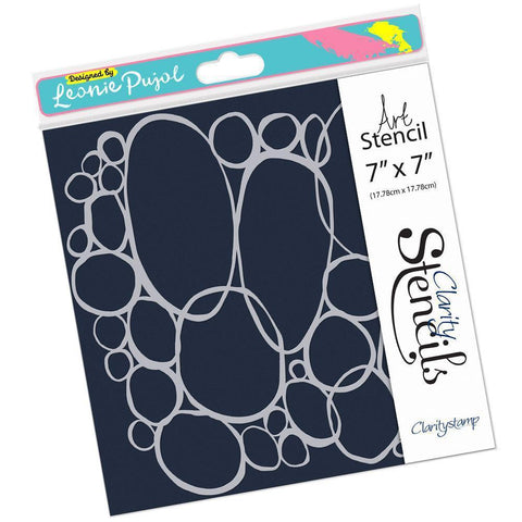 CLEARANCE Leonie's Circles Abstract Art 7" x 7" Frameless Stencil