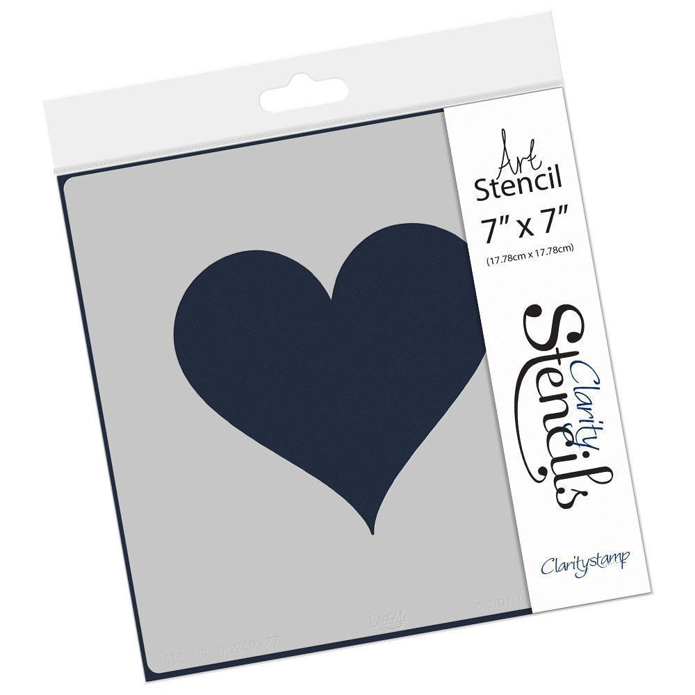 Heart Shape 7" x 7" Stencil