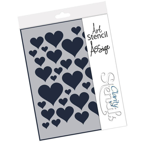 Hearts A5 Stencil