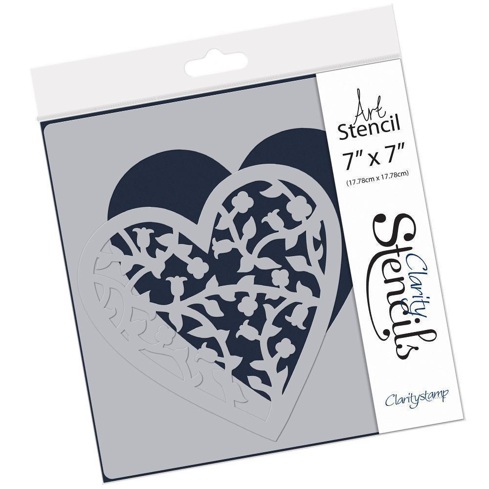 NDSC 08 Vine Heart 7" x 7" Stencil
