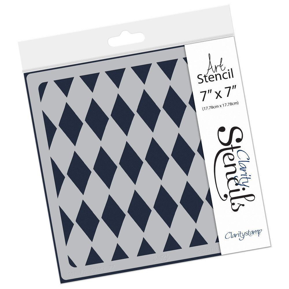 Diamonds 7" x 7" Stencil