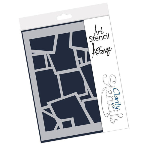 Wonky Boxes Stencil A5