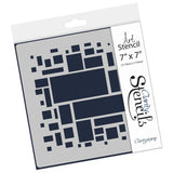 Abstract Squares 3 7" x 7" Stencil
