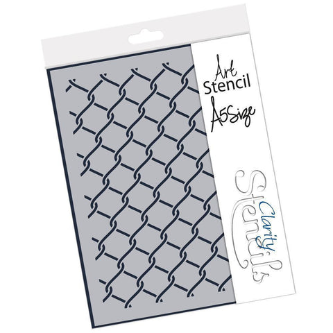 Chain Link Fence A5 Stencil