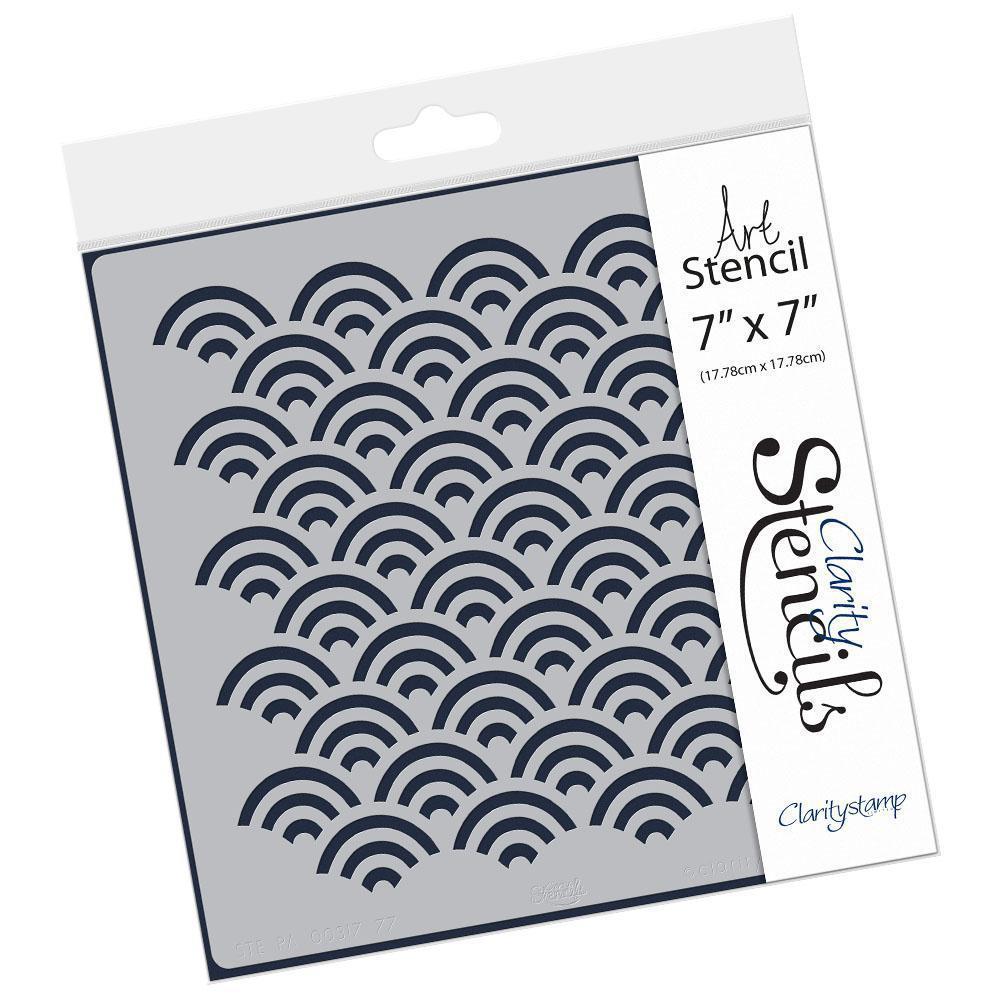 Shells 7" x 7" Stencil