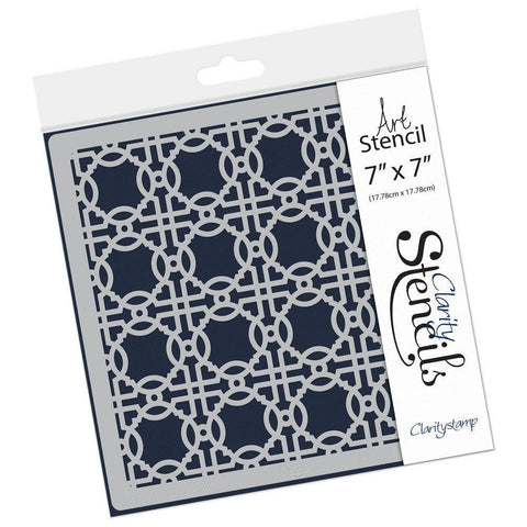 Oriental Lattice 7" x 7" Stencil