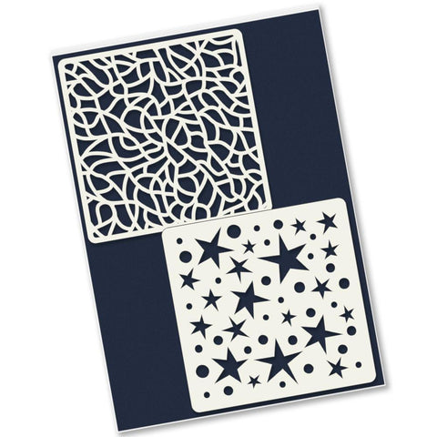 Tangle & Spots & Stars 4" x 4" Stencil Set