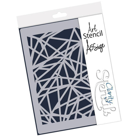 Geometric Lines A5 Stencil