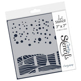 Snowy Treescape 7" x 7" Stencil
