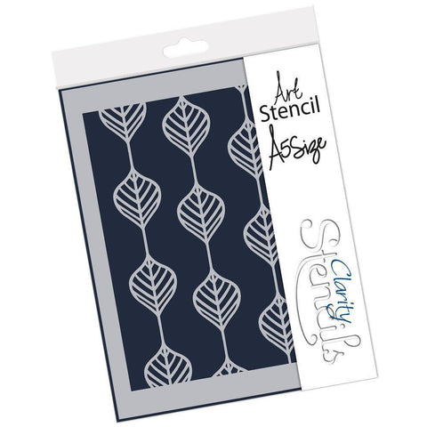 Leaf Line A5 Stencil