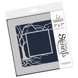 Tree Box Frame 7" x 7" Stencil