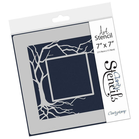 Tree Box Frame 7" x 7" Stencil