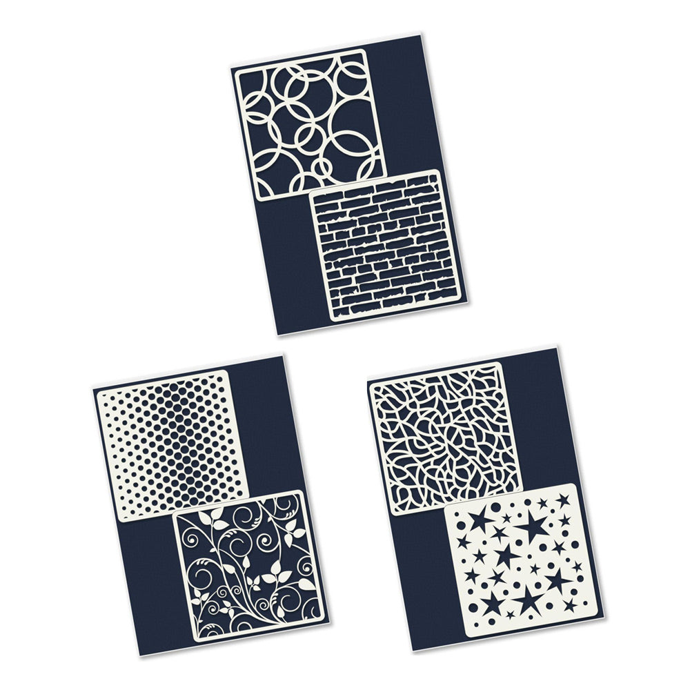 Petite Backgrounds 4" x 4" Stencil Collection