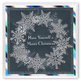 Large Snowflakes A5 Square Groovi Piercing Grid
