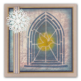 Dove Window 7" x 7" Stencil