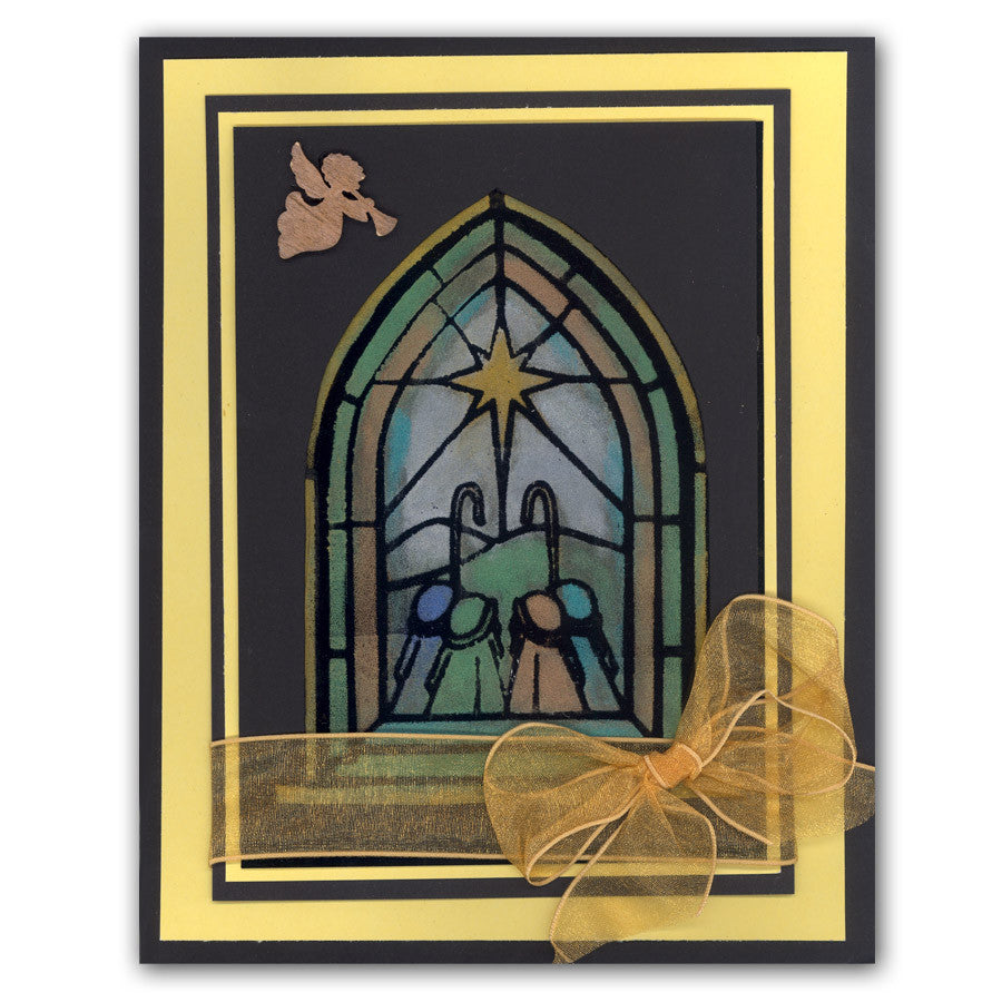 Christmas Windows 7" x 7" Stencil Collection