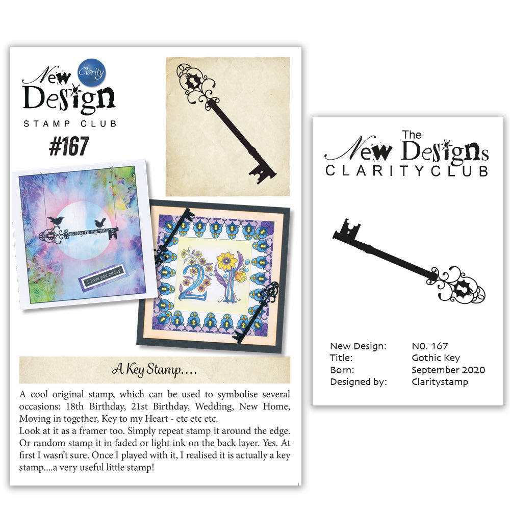 New Design Stamp Club Back Issue - 167 - Gothic Key