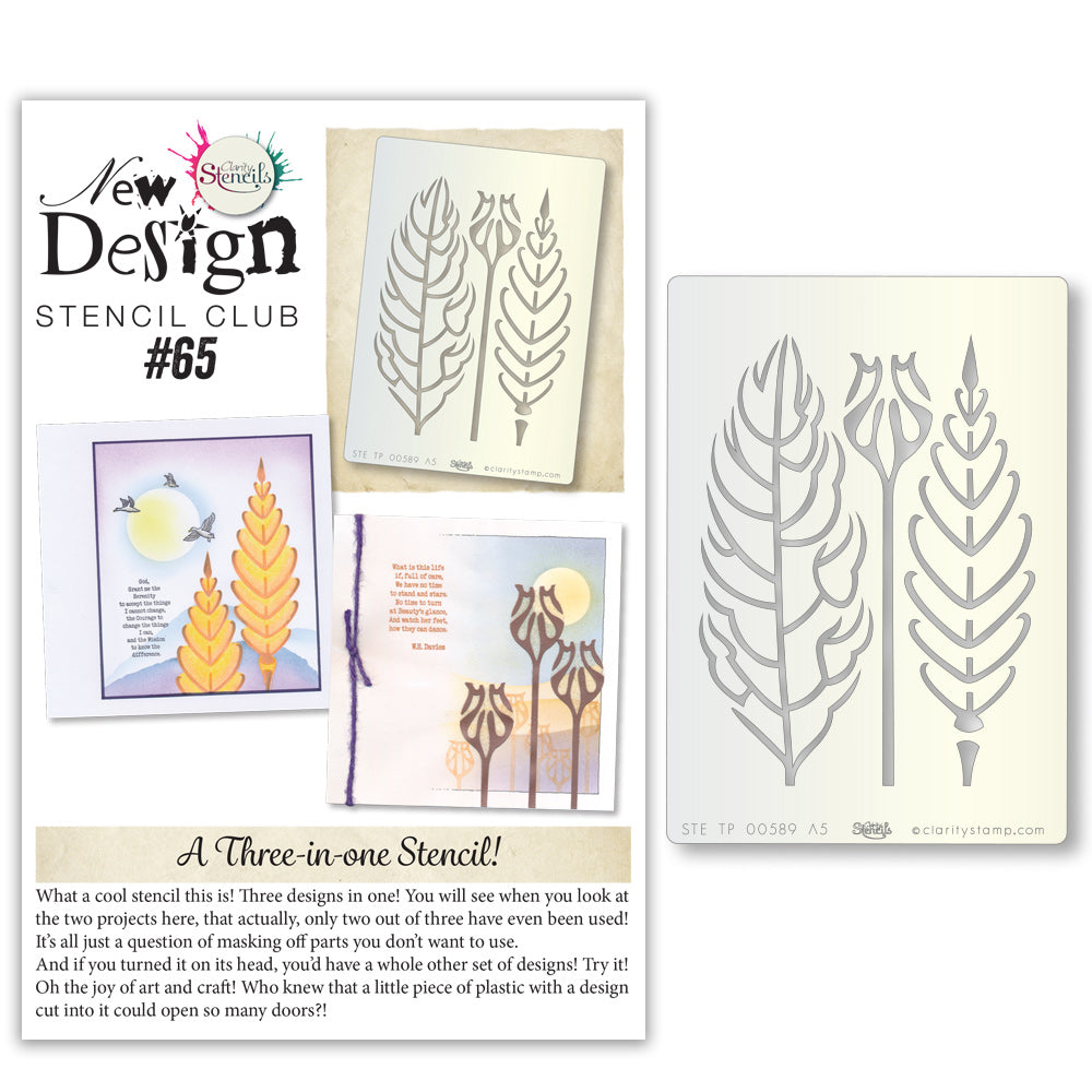 New Design Stencil Club Back Issue - 65 - Quirky Leaves