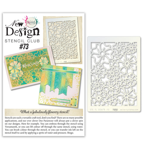 New Design Stencil Club Back Issue -73 - Flowery Pattern