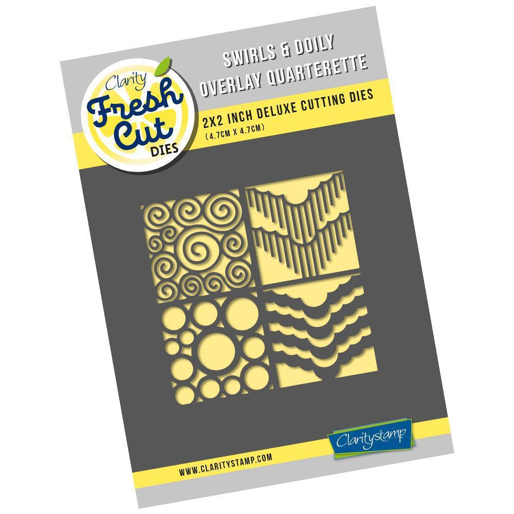 Swirls & Doily Overlay Quarterette - Aperture Clarity Fresh Cut Die