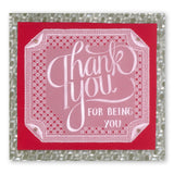 Ribbon Sentiments A5 Square Groovi Plate Set