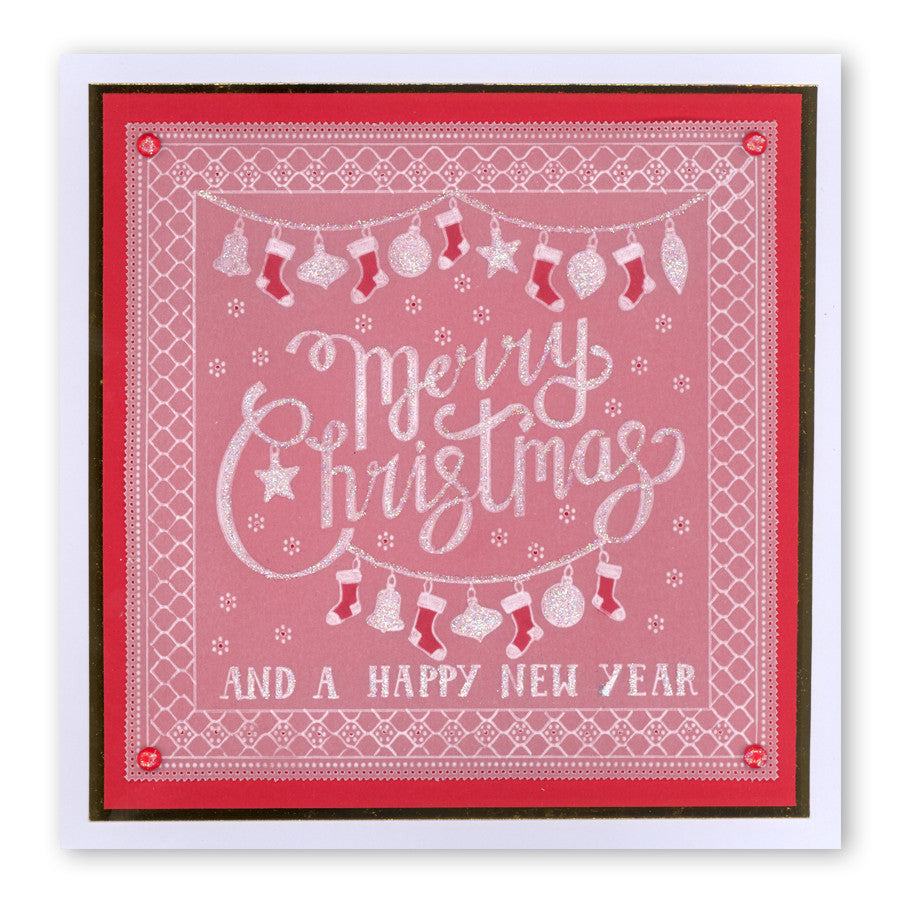 Merry Christmas A5 Square Groovi Plate