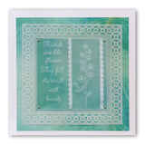 Tina's Floral Panel A6 Square Groovi Baby Plate