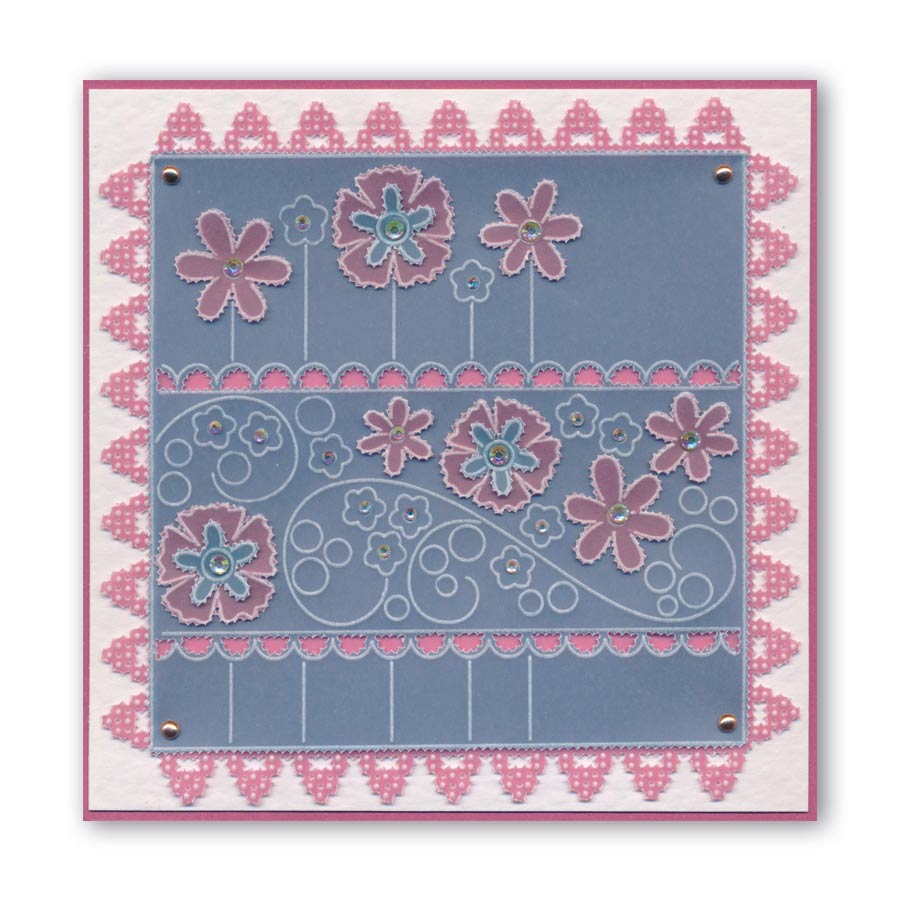Tina's Floral Panel A6 Square Groovi Baby Plate