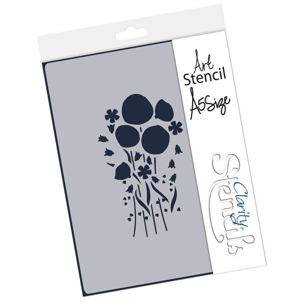 Tina's Poppy Spray A5 Stencil