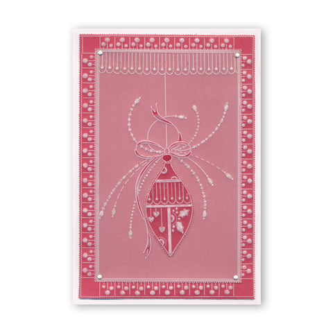 Tina's Christmas Baubles A4 Square Groovi Plate