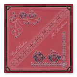 Tina's Christmas Corners 3 A4 Square Groovi Plate