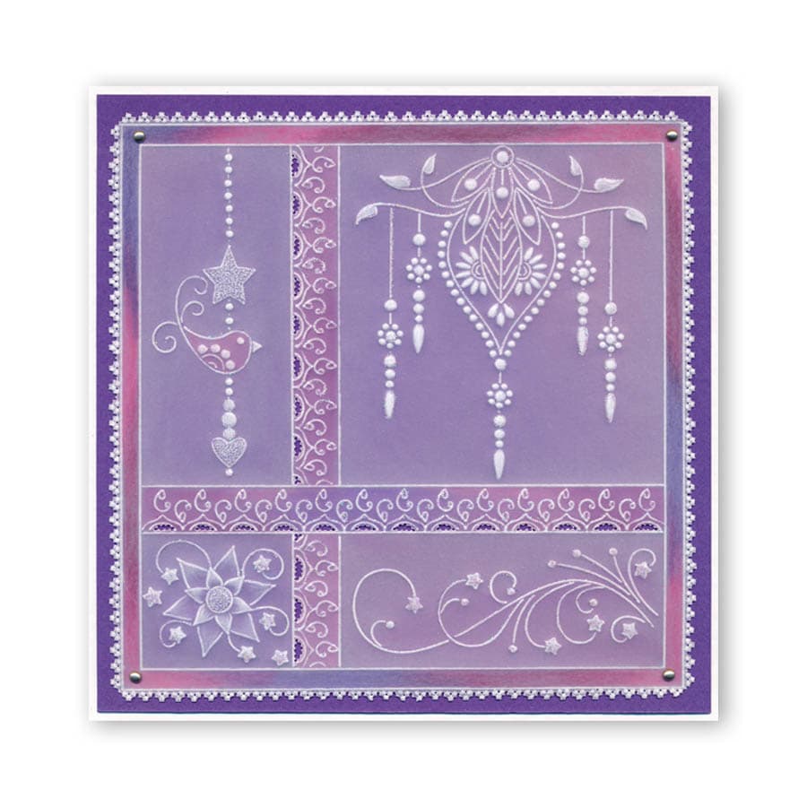 Tina's Star Frame A5 Square Groovi Plate