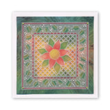 Tina's Christmas Snowman & Robins A4 Square Groovi Plate