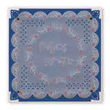 Tina's Floral Doodles A5 Square & Groovi Border Plate Set