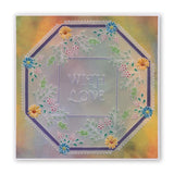 Tina's Floral Swirls & Corners 1 & 2 A4 Square Groovi Plate Set