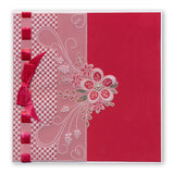 Floral Swirls & Corners 2 A4 Square Groovi Plate by Tina Cox