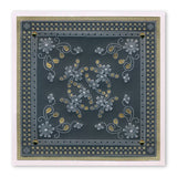 Tina's Aster Flowers Parchlet A6 Square Groovi Plate