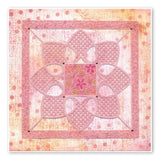Tina's Heart Flowers Parchlet A6 Square Groovi Plate