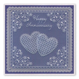 Tina's Heart Flowers Parchlet A6 Square Groovi Plate
