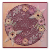 Tina's 3D Flowers & Butterflies A4 Square Groovi Plate