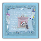 Twas the Night 10 - Fireplace A6 Square Groovi Baby Plate