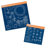 Linda's Twiggy Wreath & Wreath Accessories A4 Square & A5 Square Groovi Plate Duo