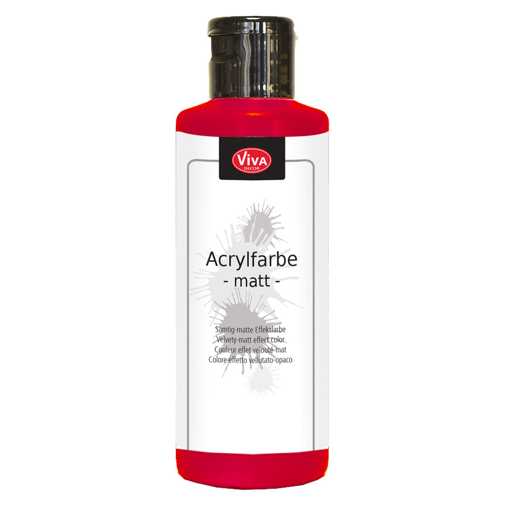 Viva Decor Acrylic Matte Paint - Carmine Red