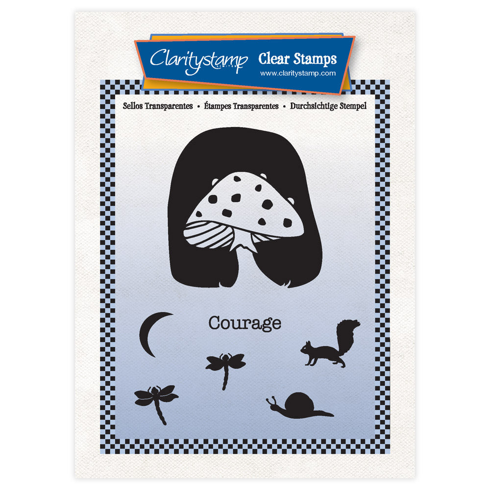 Barbara's Woodland Toadstool Art Block A6 Square Stamp Set