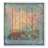 Woodland Animals & Treescape A5 Square Groovi Plate Set