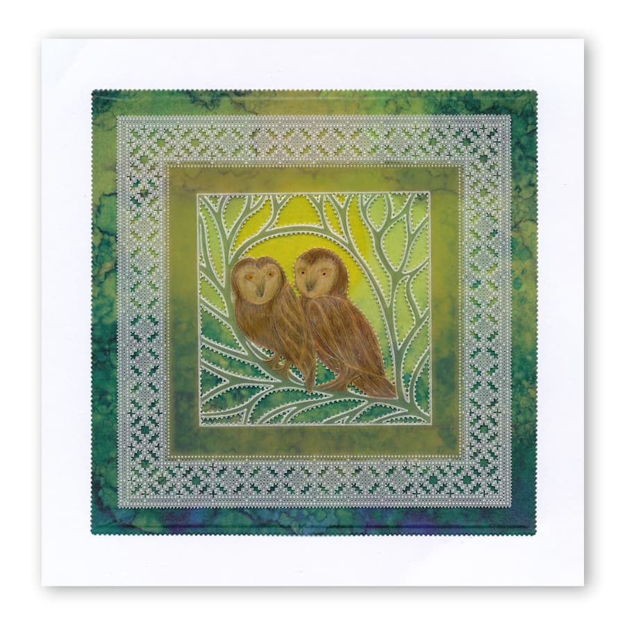 Woodland Owls A5 Square Groovi Plate