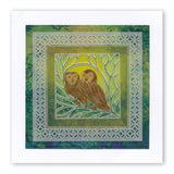 Woodland Owls & Squirrel A5 Square Groovi Plate Set