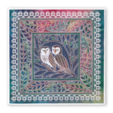 Woodland Owls & Squirrel A5 Square Groovi Plate Set