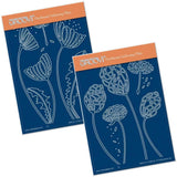 Abstract Dandelions A6 Groovi Plate Set
